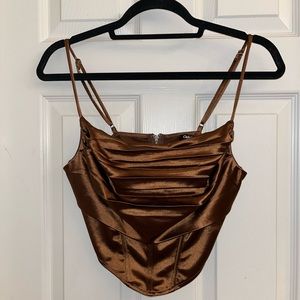 Brown corset top